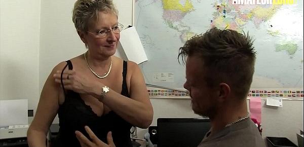  AMATEUR EURO - German Dirty Granny Erna Is In For Some Hot Office Sex